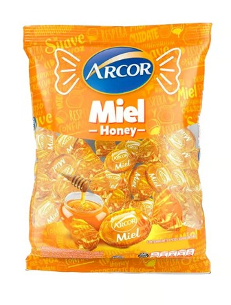BALA MASTIGÁVEL RECHEADA DE MEL 600G