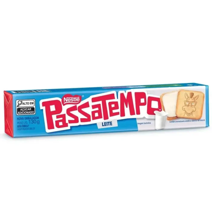 BISCOITO RECHEIO PASSATEMPO LEITE 70X130G