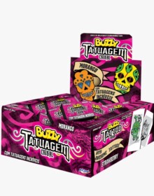 CHICLETE BUZZY TATTO TRIBAL MORANGO 90UN