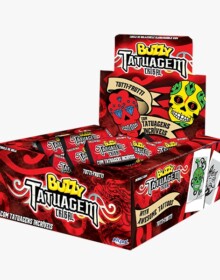CHICLETE BUZZY TATTO TRIBAL TUTTI FRUT 90UN