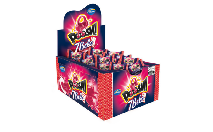 CHICLETE POOSH 7BELO FRAMBOESA 200G