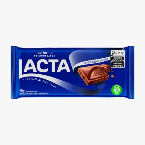 CHOCOLATE  DISPLAY AO LEITE LACTA 80G 17 UND