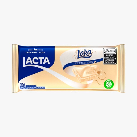 CHOCOLATE  DISPLAY BRANCO LACTA 80G 17 UND
