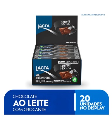 CHOCOLATE DISPLAY DIAMANTE NEGRO 20G 20UND