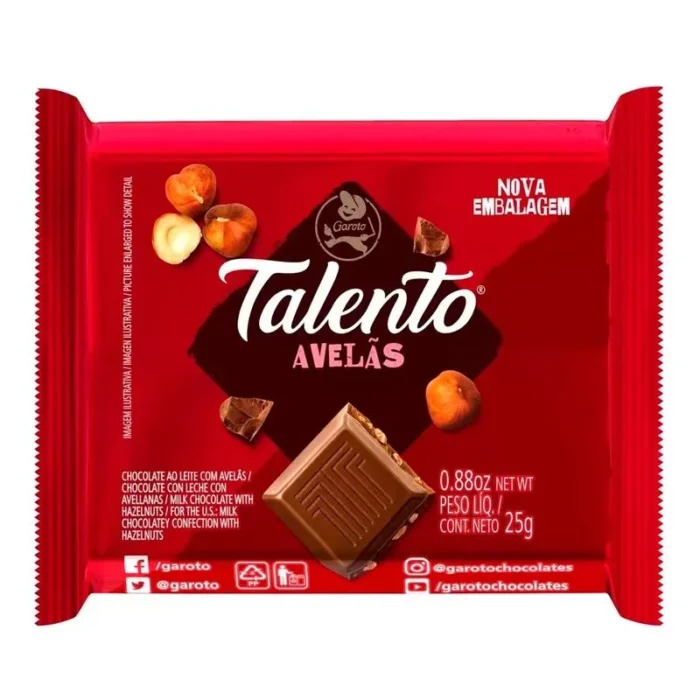 CHOCOLATE TALENTO AVELÃ DISPLAY 15X25G