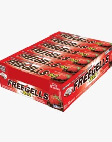 FREEGELLS DISPLAY 3X1 MORANGO COM CHOCOLATE 12UN