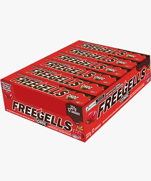 FREEGELLS DISPLAY CEREJA COM CHOCOLATE 12UN