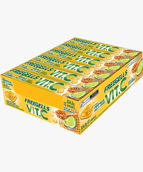 FREEGELLS DISPLAY MEL LIMÃO VIT C 12UN