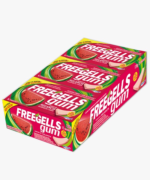 FREEGELLS GUM DISPLAY MELANCIA 8 G 15UN