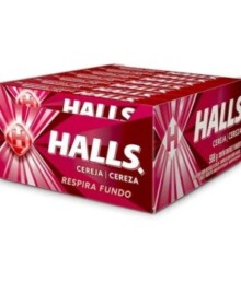 HALLS DISPLAY CEREJA 28G 21UND