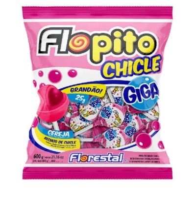 PIRULITO FLOPITO CHICLETE GIGA TUTTI FRUTTI 600G