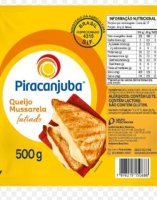 QUEIJO MUSSARELA FATIADA PIRACANJUBA 500G