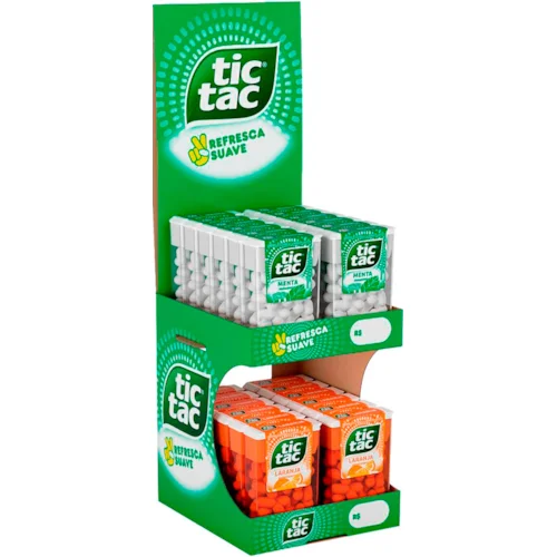 TIC TAC ÁRVORE MENTA E LARANJA 14,5G 28UND