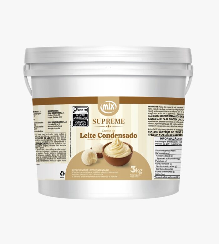 RECHEIO LEITE CONDENSADO MIX 3KG 4X3KG