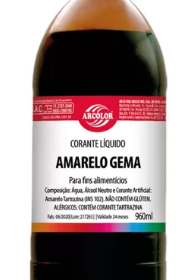 CORANTE AMARELO GEMA ARCOLOR 960ML