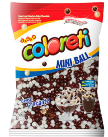 CEREAL COLORETI MINI PRETO BRANCO 500G