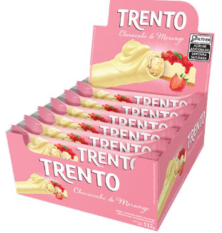 TRENTO WAFER CHEESECAKE MORANGO 16X29G