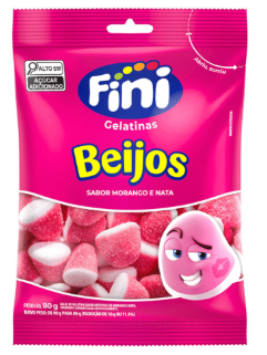 FINI BEIJOS DE MORANGO 80G